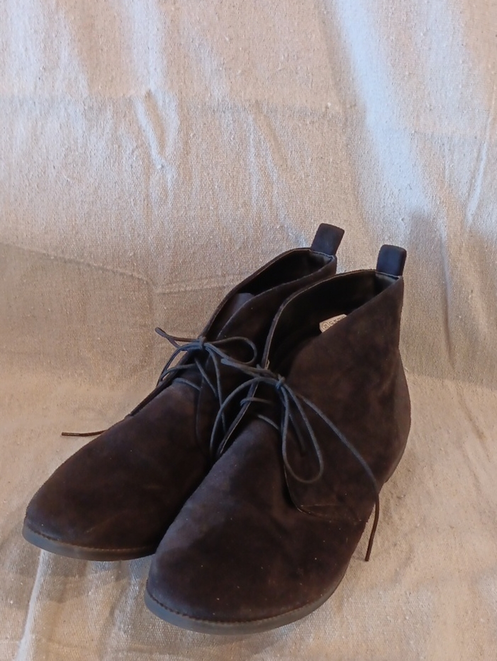 Women's Black Suede Lace-Up Ankle Boots